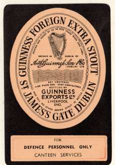 Guinness label 16 defence personnel